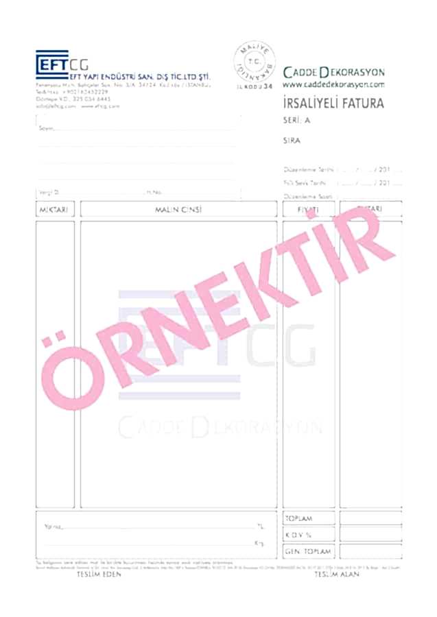 irsaliyeli fatura 3 - İrsaliyeli Fatura