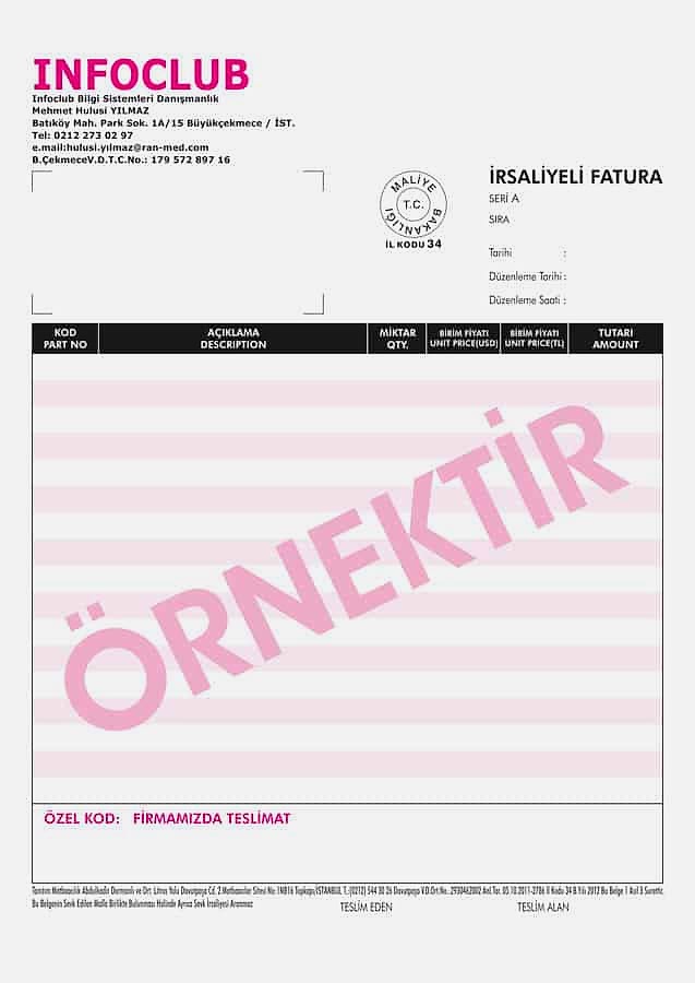 irsaliyeli fatura 4 - İrsaliyeli Fatura