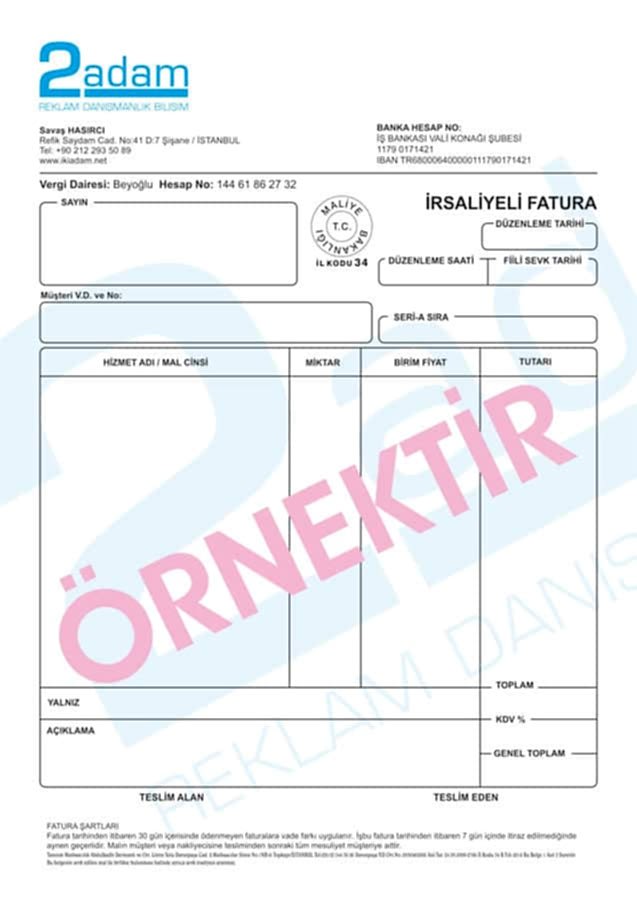 irsaliyeli fatura 5 - İrsaliyeli Fatura
