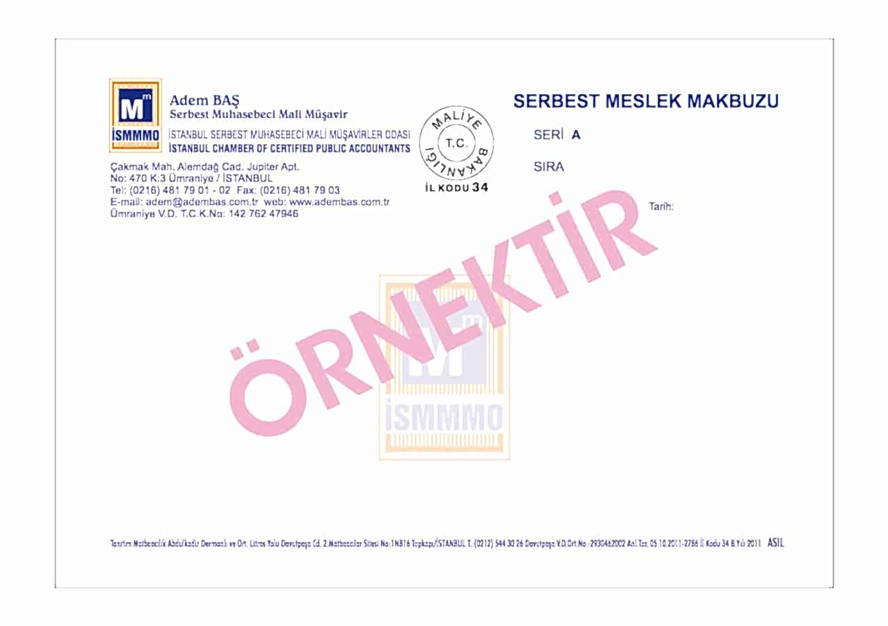 serbest meslek makbuzu - Serbest Meslek Makbuzu