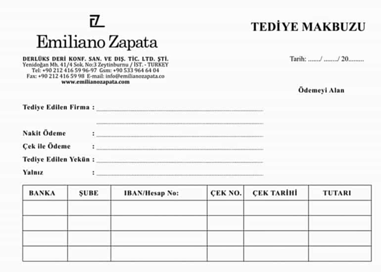 tediye makbuzu - Tediye Makbuzu