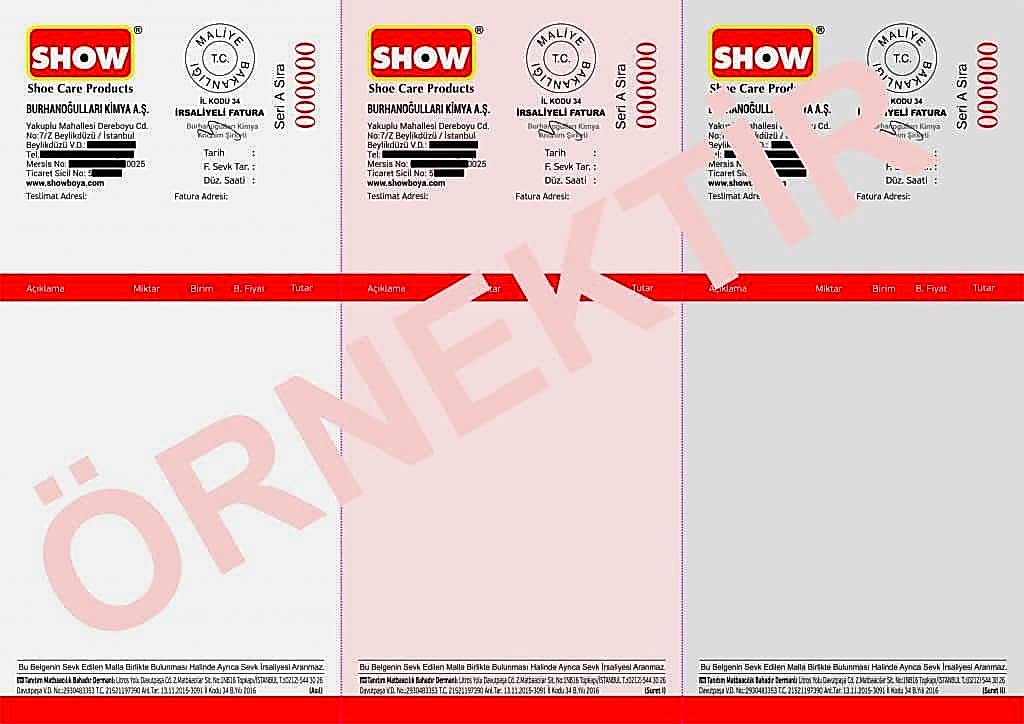 Show Boya 25.08.2016 1024x724 - E-Ticaret 3'lü Fatura Basımı