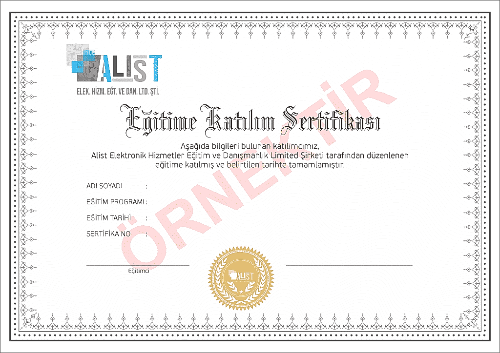 Alist Eğitim Sertifikası 1024x724 - Sertifika Basımı