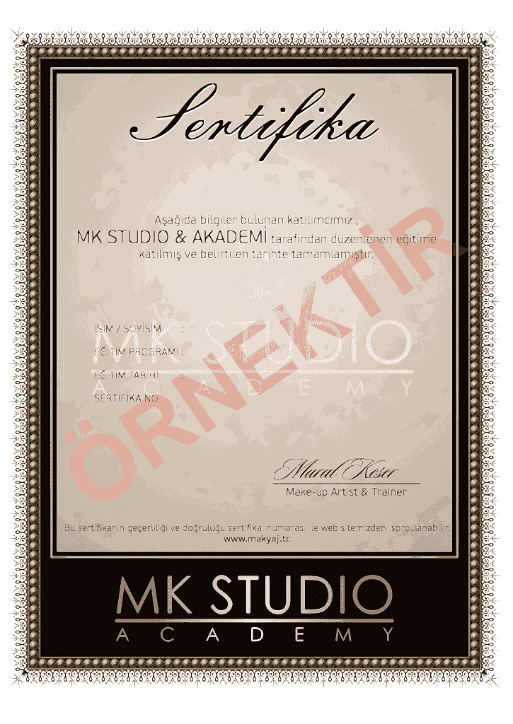 MK STUDIO ACADEMY SERTİFİKA 725x1024 - Sertifika Basımı