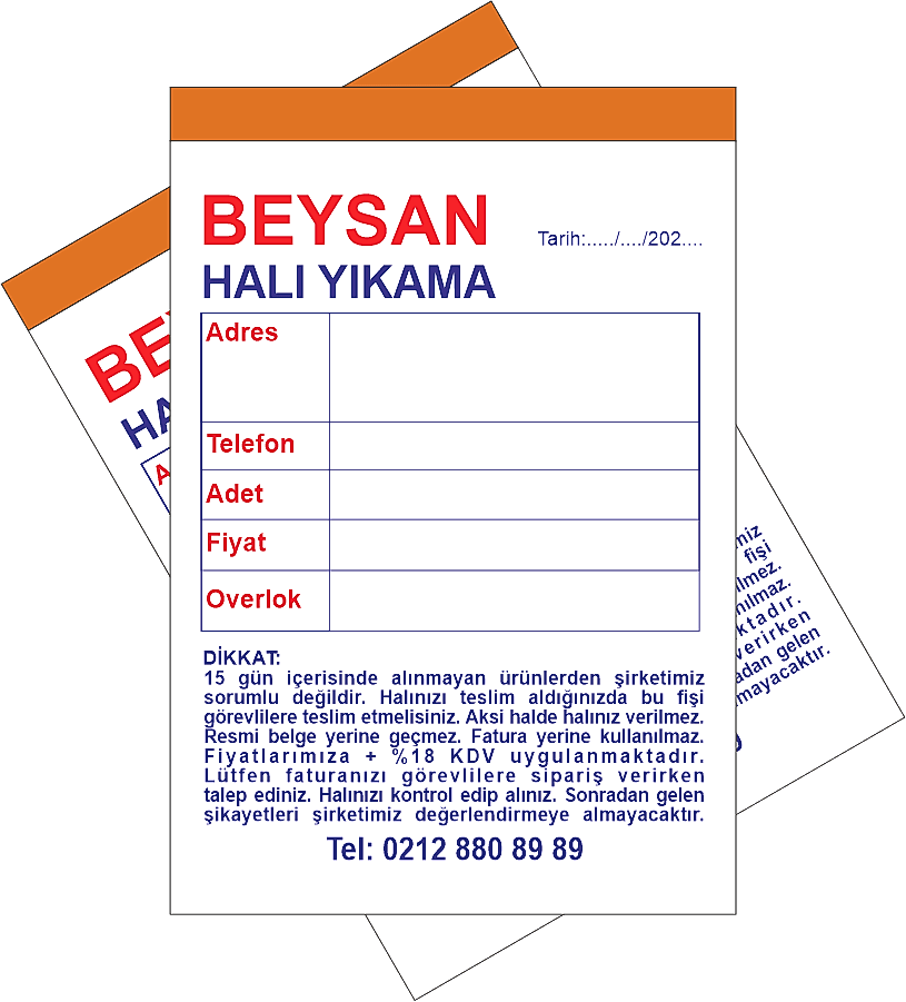 Halı Yıkama Fişi 2 - Halı Yıkama Fişi